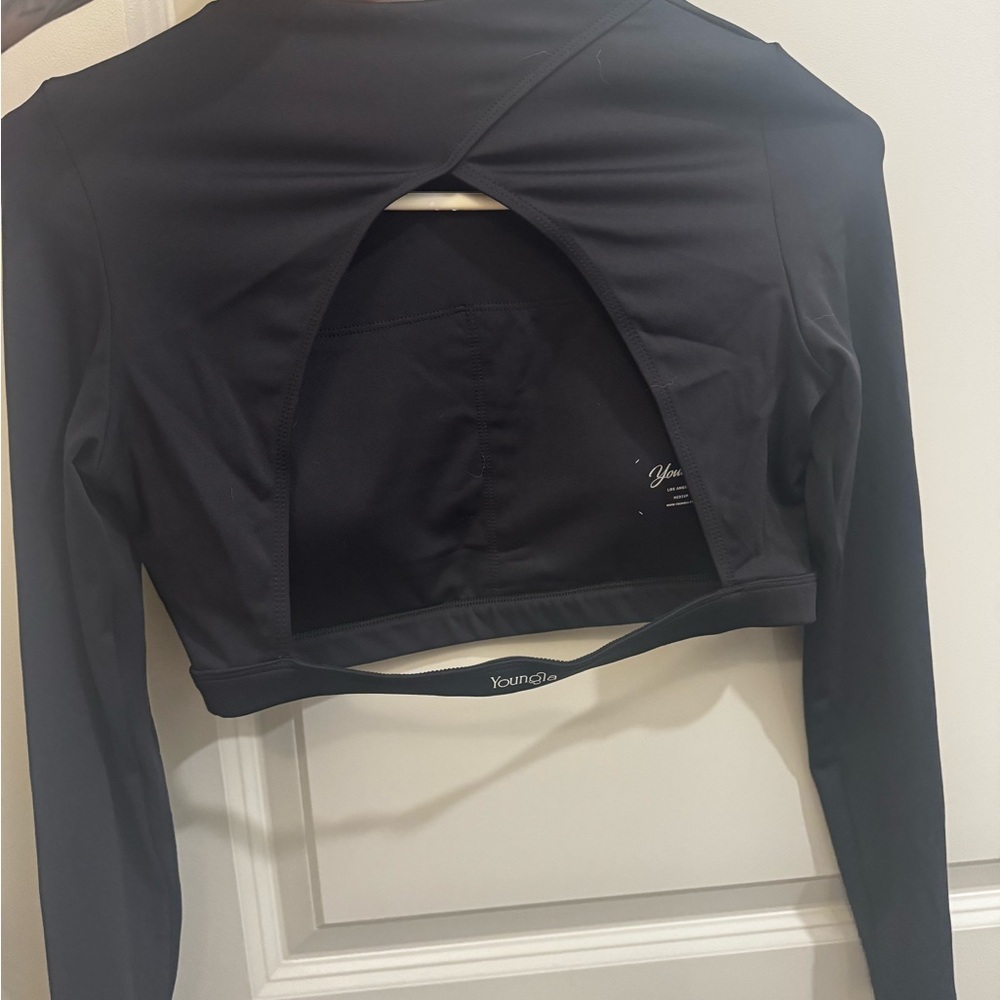YoungLA Black Crop Top - Picture 2 of 3
